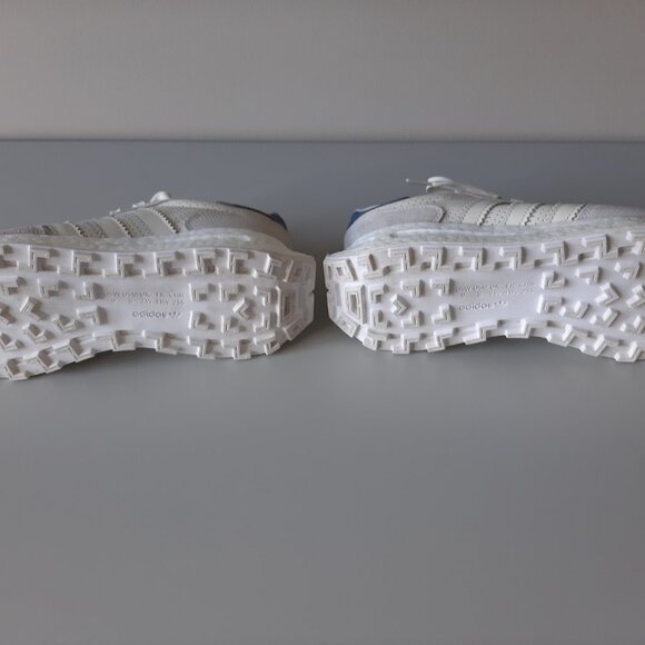 adidas White and Blue Women's Sneakers - Picture 6 of 11